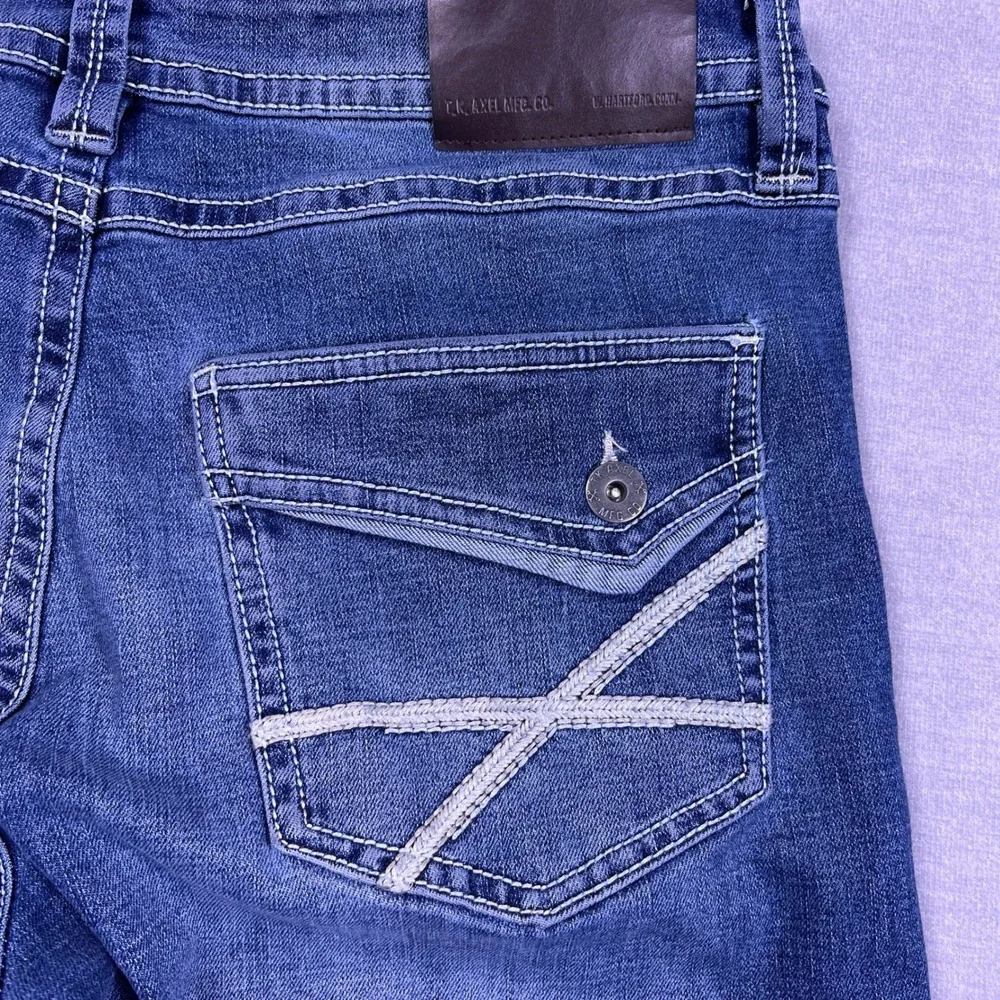TK Axel Men Slim Boot Cut Jeans Blue‎ Denim Size 34x30 Stretch RN138823
